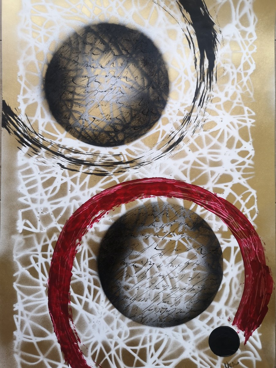 Abstract Drawing By Ivana Urso, 13 X 19, Echoes Without Words V, Original Artwork