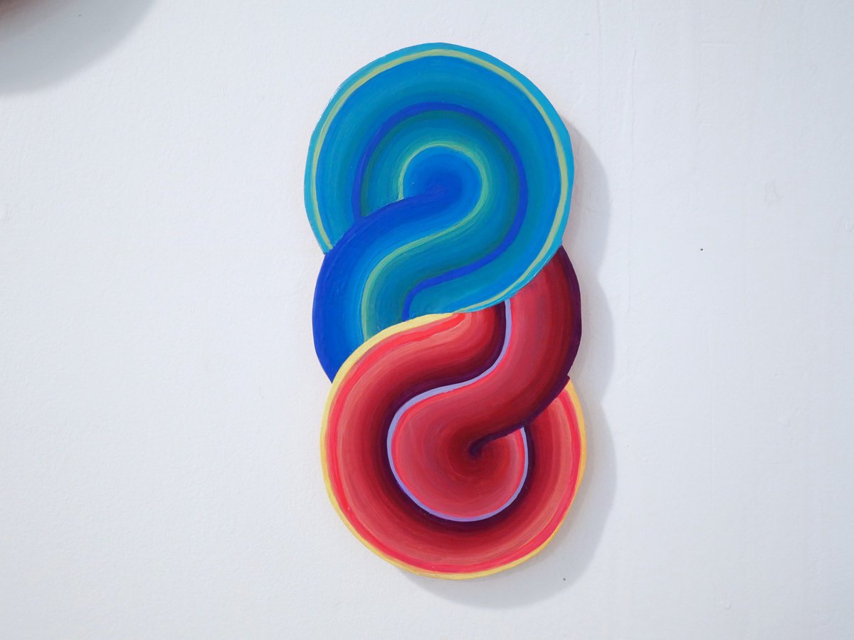 Geometric Landscape Acrylic Painting By Jessica Moritz, 6 X 12, Light Torus, There Is Light That Never Goes Out, Artfinder