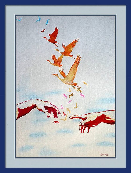 Fantasy with Flowers 335: paper 59x42cm