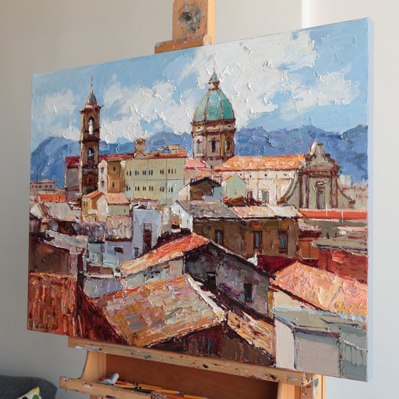 Sunlit Rooftops of Palermo
