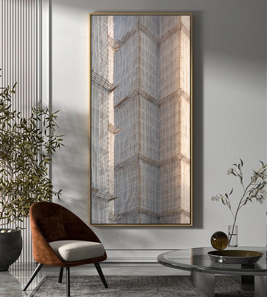 Photorealistic Cityscapes Photograph By Serge Horta, 29 X 60", Urban Veil, Original Artwork