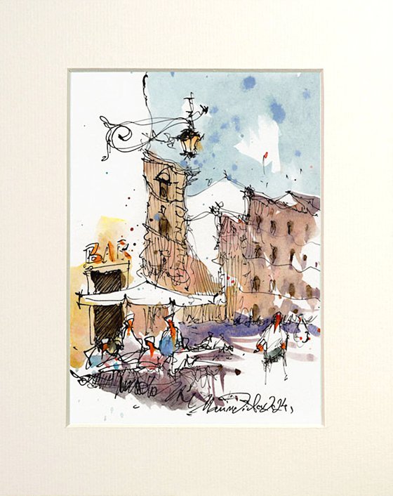 Rome Urban Sketch Art