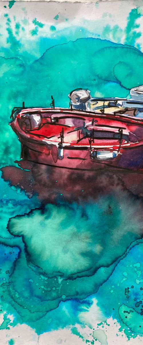 Red Boat by Valeria Golovenkina