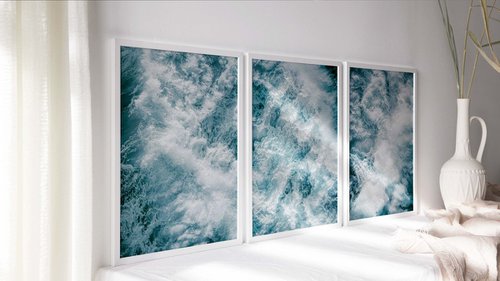 Sea Nymphs 1, Triptych by Lynne Douglas