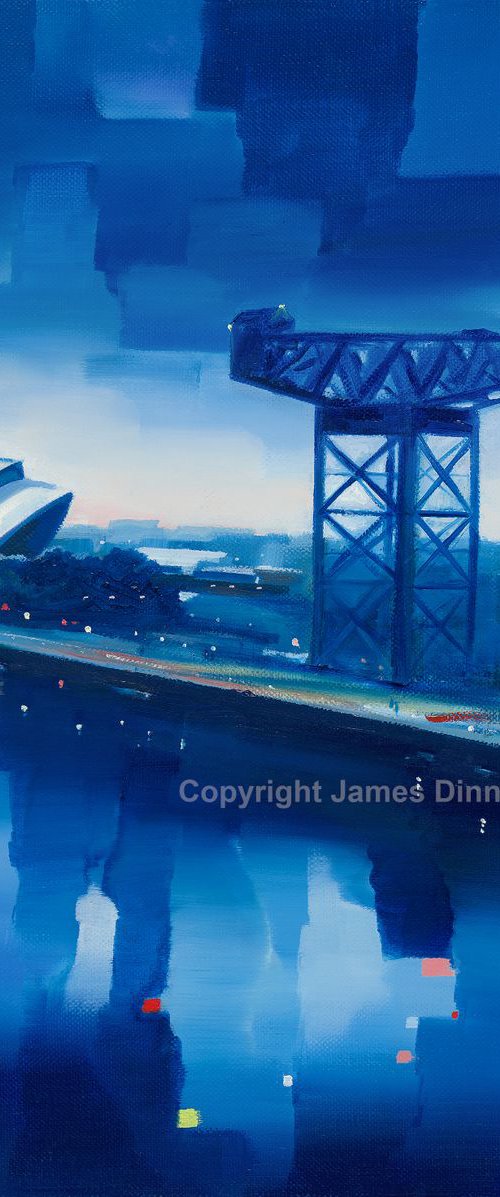 Glasgow Finnieston Crane and Armadillo Limited edition Giclee Print ( free postage UK) by James Dinnen