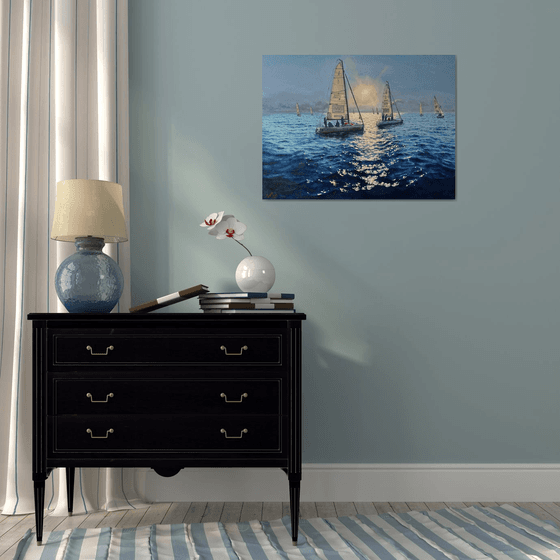 Seascape with Sailboats 50