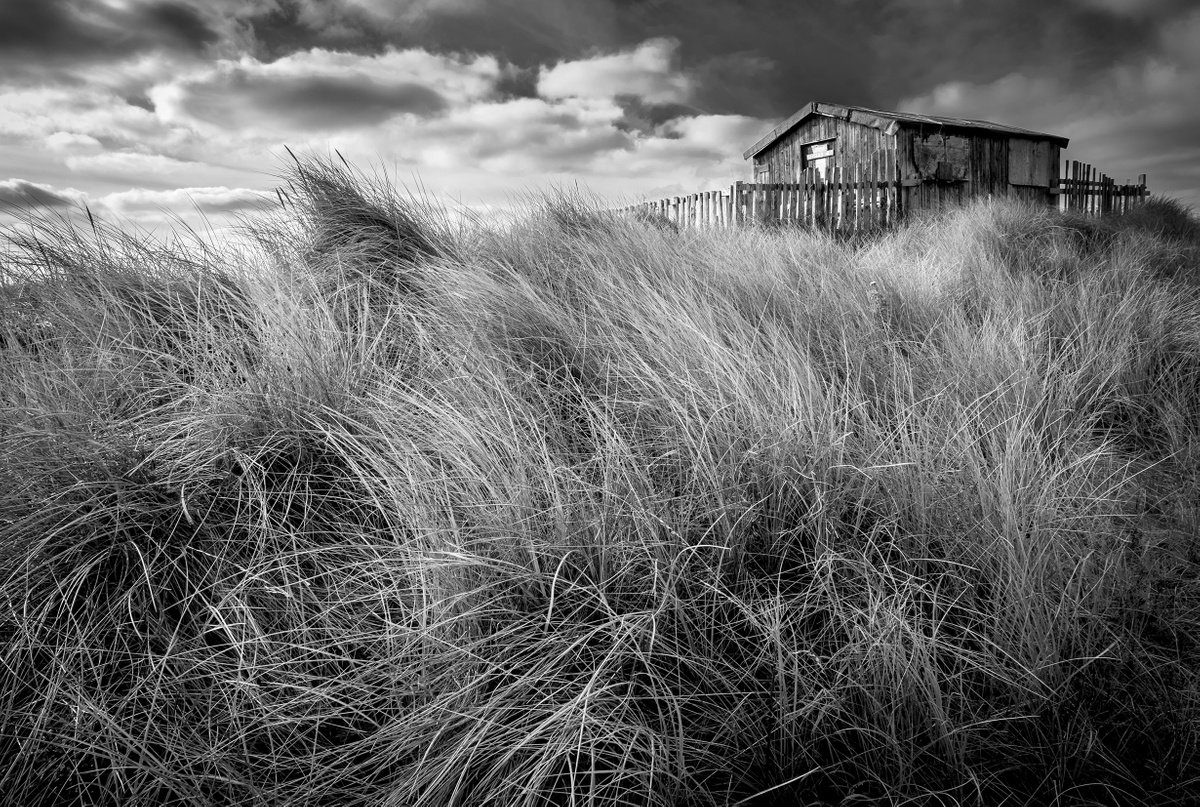 Photorealistic Landscape Photograph By Stephen Hodgetts Photography, 17 X 12", The Wardens Hut - Beadnell, Original Artwork