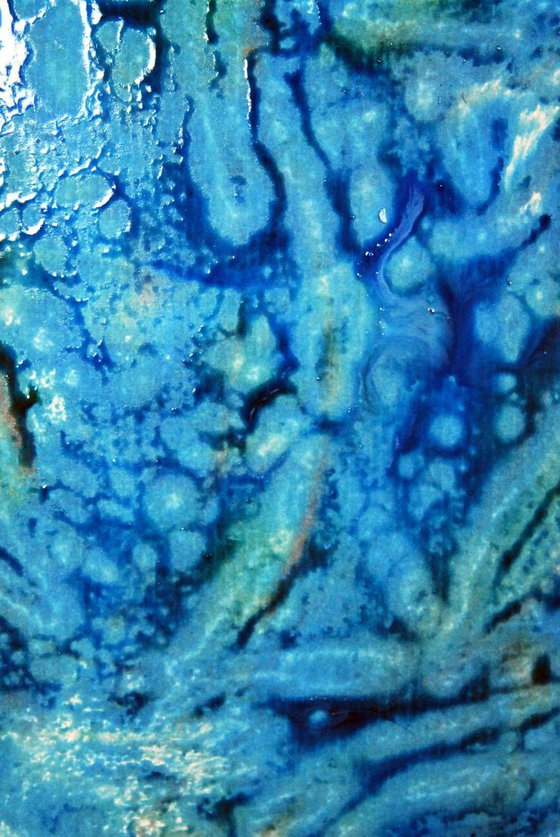 Aqua place (matted artwork with epoxy/resin)