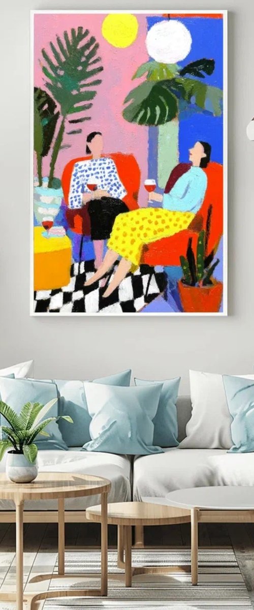 Cozy Evening Friends by Sasha Robinson