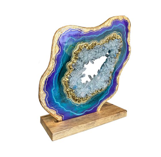 Geode Slice "Malachite purple"