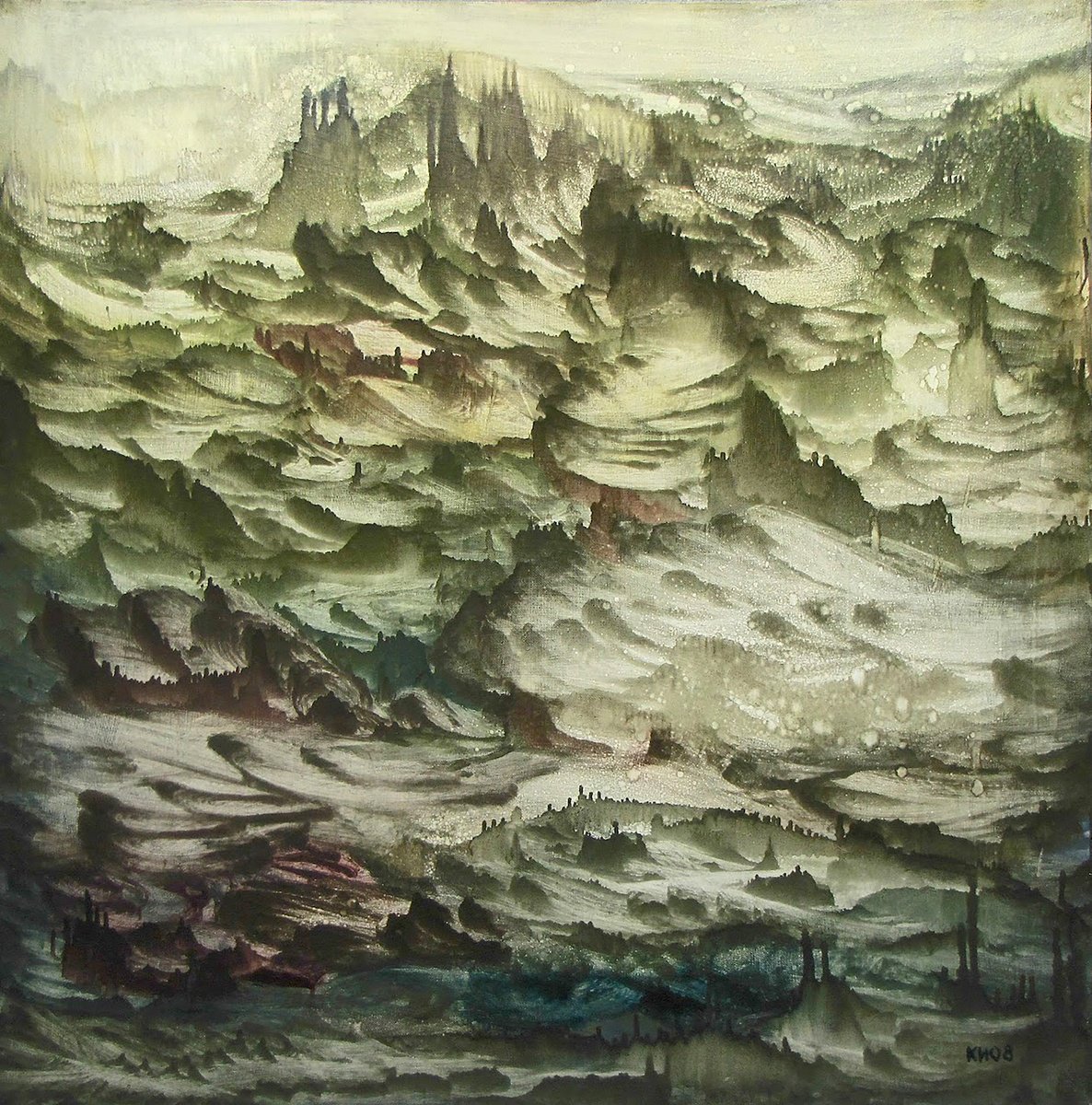 Impressionistic Landscape Oil Painting By Igor Konovalov, 53 X 53, Once Upon A Time In Tibet, Original Artwork