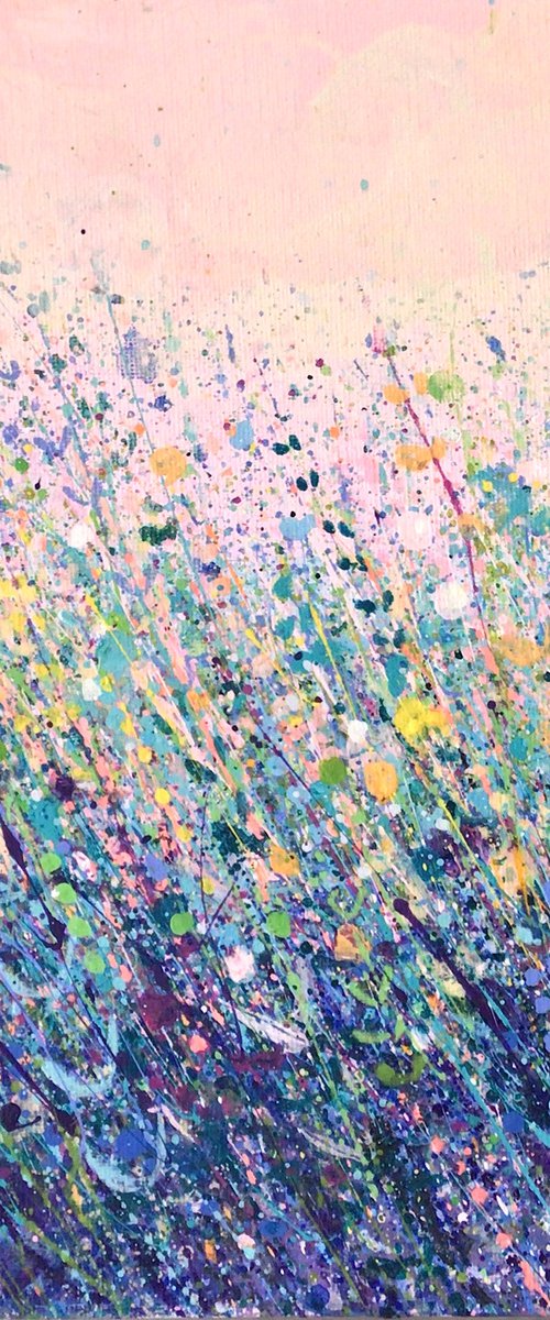 Pink Skies and Teal Grasses by Sandy Dooley