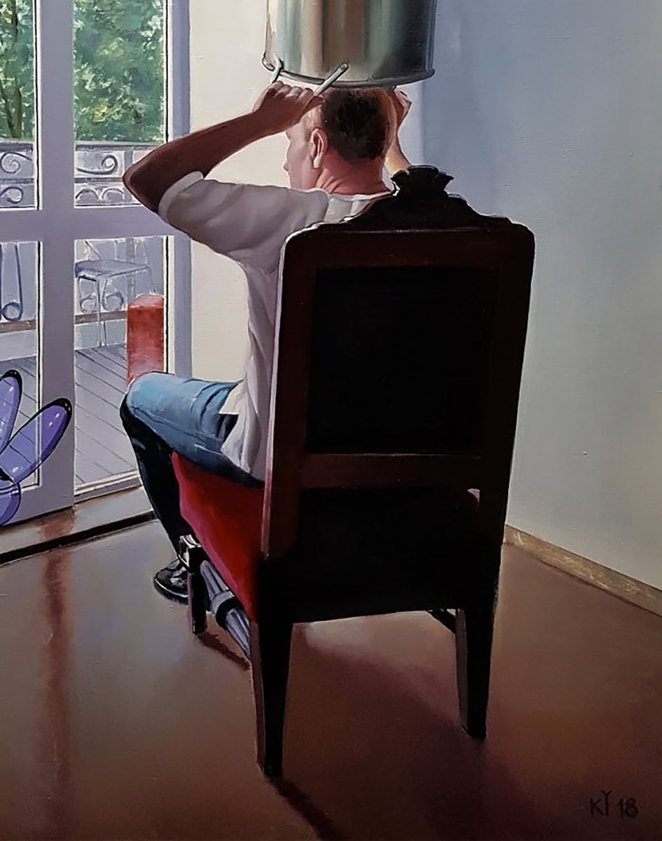 Urban And Pop Portrait Giclee Print By Igor Konovalov, 20 X 28, Where Is The Borscht?, Original Artwork