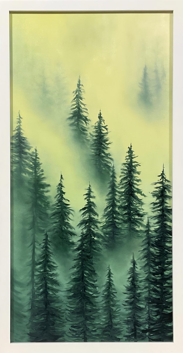 Photorealistic Oil Painting , Mist At Dawn By Alla Kallas, 13 X 25, Artwork For Sale On Artfinder