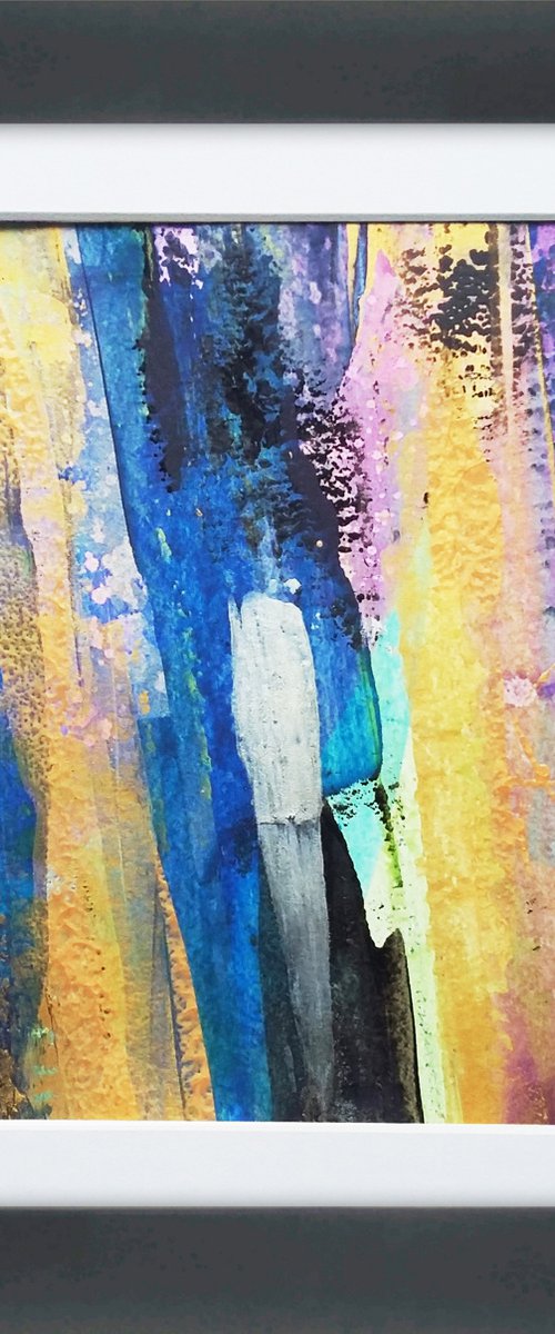 Abstraction #4 - Framed and ready to hang - original abstract painting by Carolynne Coulson
