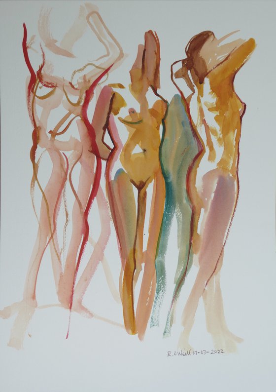 female nude 3 poses