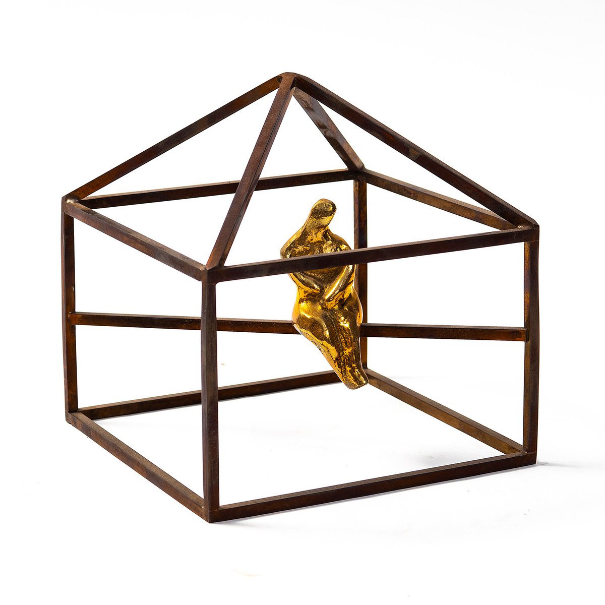 bronze sculpture, cast bronze sculpture made from welded bronze and