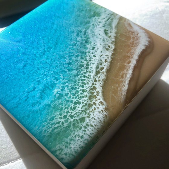 White Sand Beach #42 Miniature Painting Gift idea