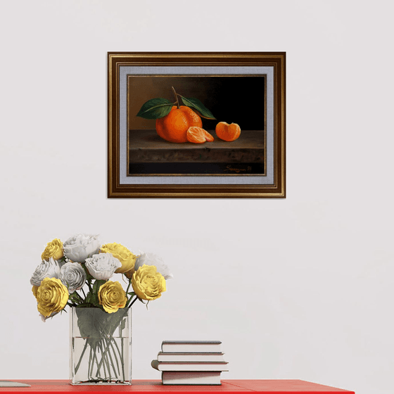 Mandarins (27x34cm, oil on panel)