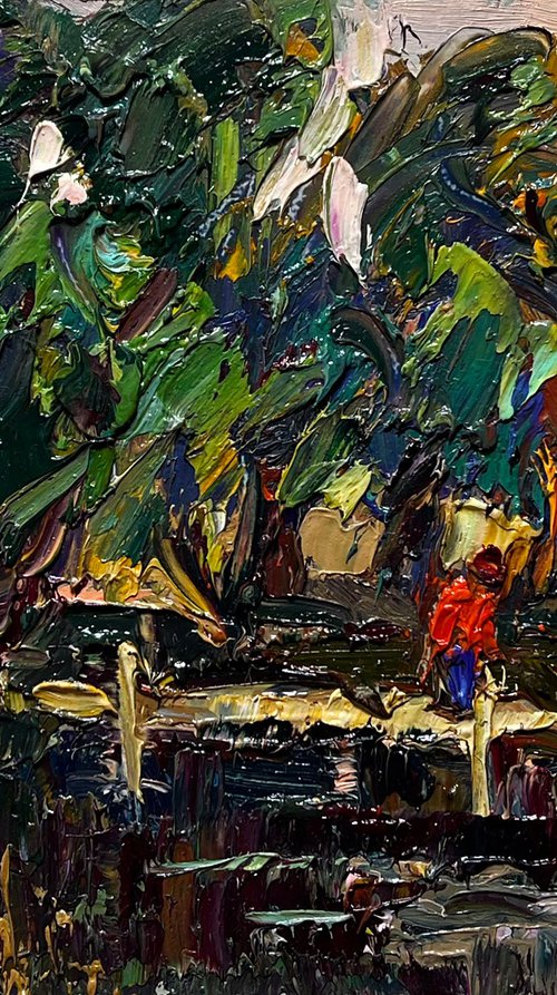 Willows by the river by Kalenyuk Alex