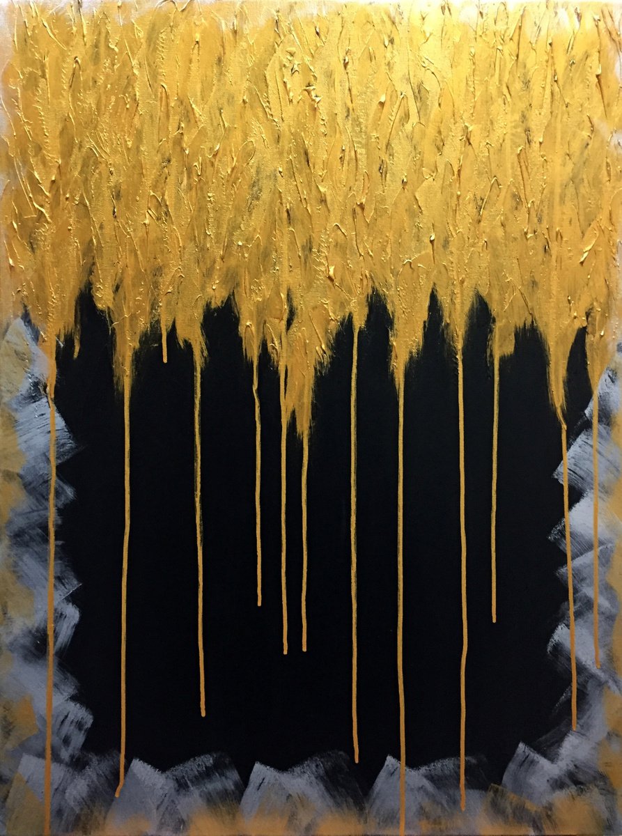 painting *Gold rain* by Kseniya Kovalenko