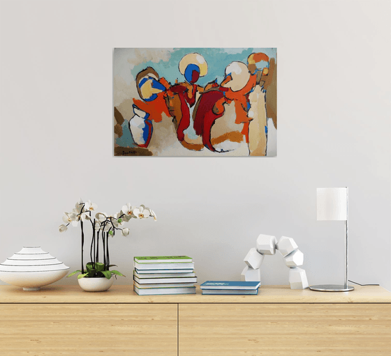 Abstract - Figures (60x40cm, oil painting, ready to hang)