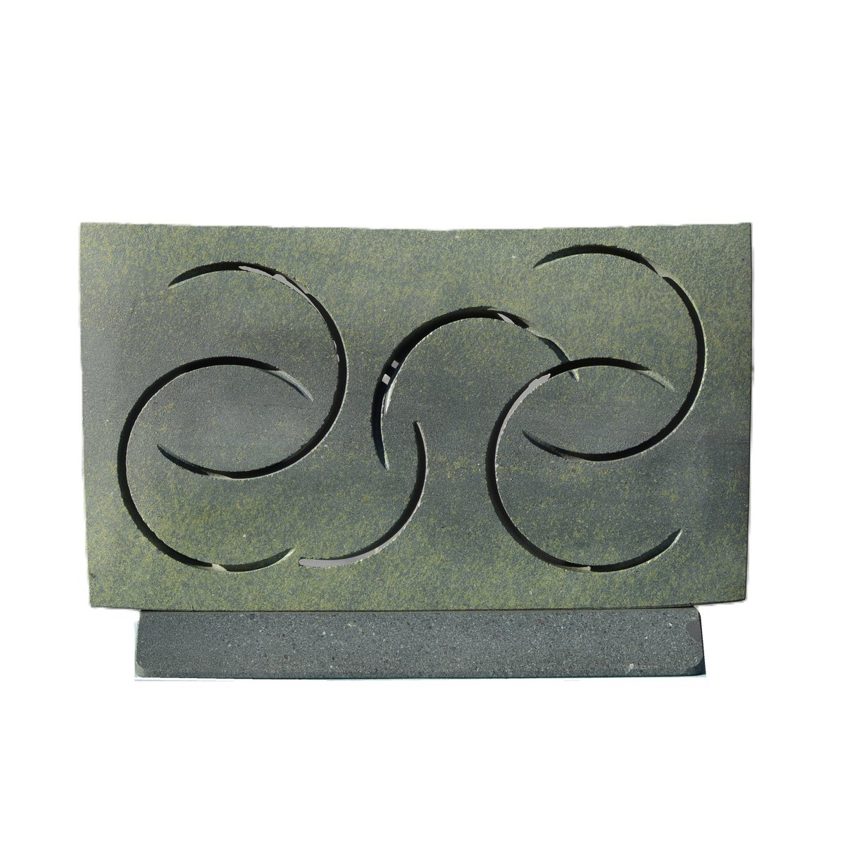 Geometric Abstract Stone Sculpture By Ognyan Chitakov, 14 X 9", "Dance Strides", Original Artwork