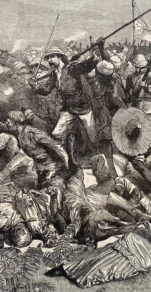 The death of Colonel Burnaby by Tudor Evans