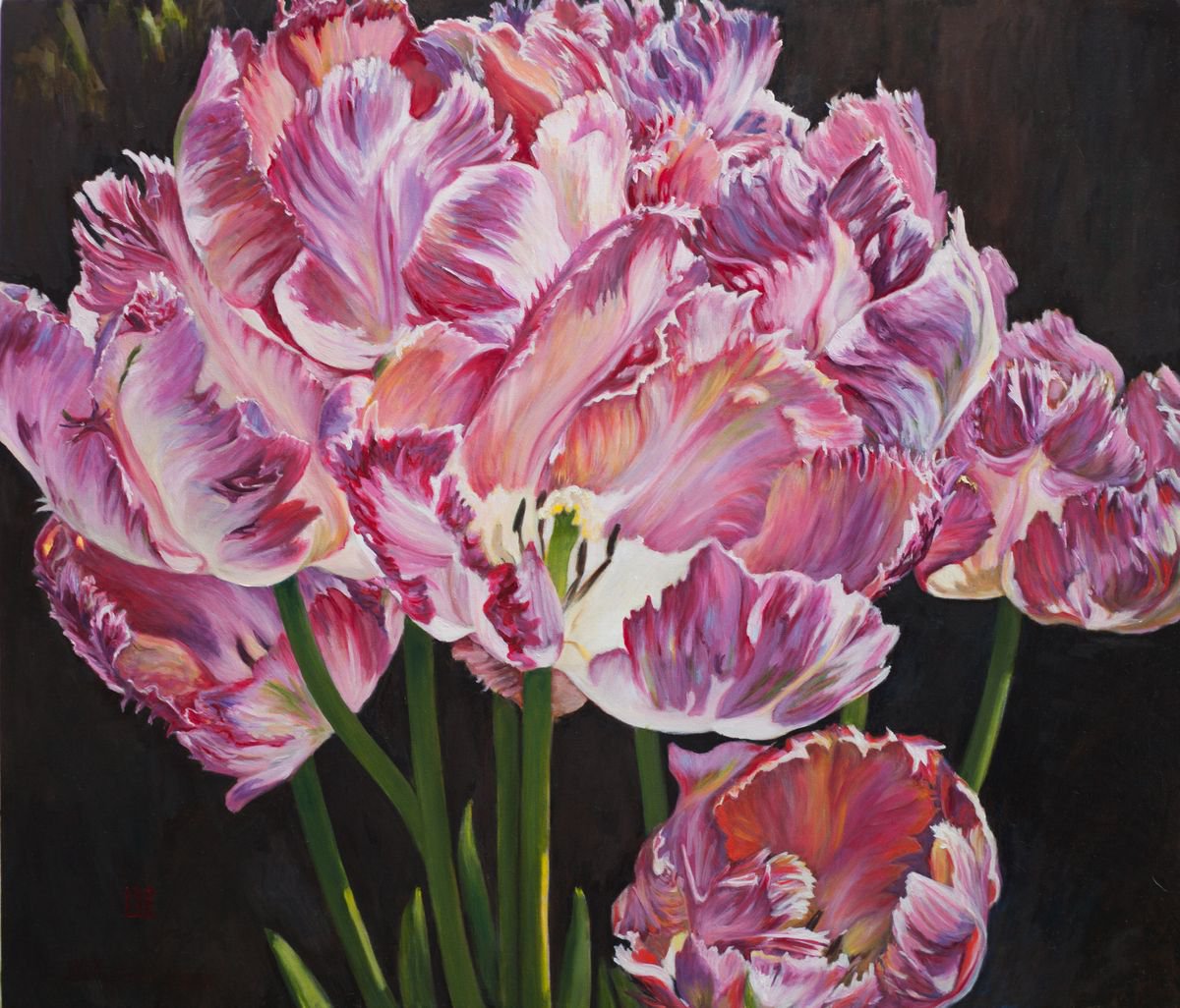 Tulips of Earlshall Garden by Liudmila Pisliakova