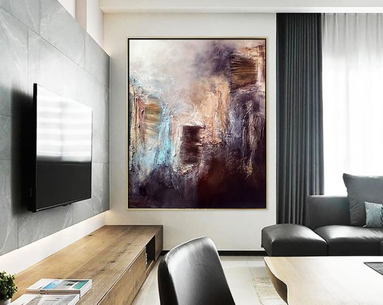 Viel of Dreams 100x120cm Abstract Textured Painting