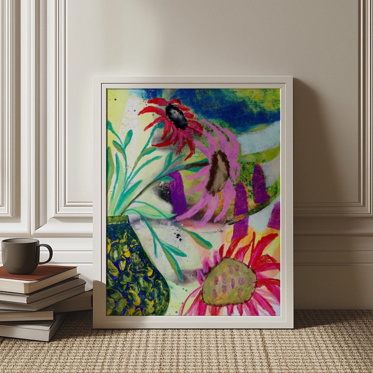 Impressionistic Botanical Painting By Poovi Art, 18 X 24", A Gentle Becoming, Original Artwork