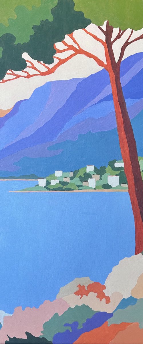 Red Trees by the Sea by Irina Anis