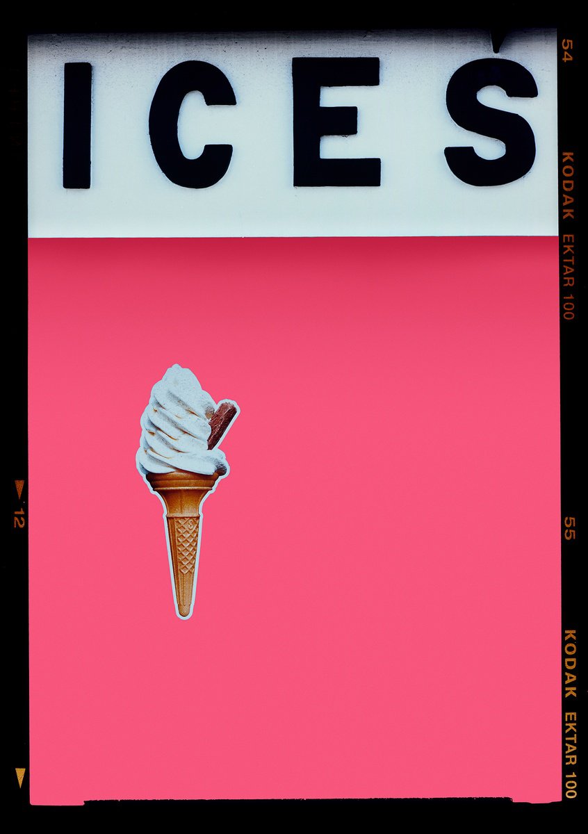 Typographic Cityscapes Photograph By Richard Heeps, 28 X 40", Ices (Pink Lemonade), Original Artwork