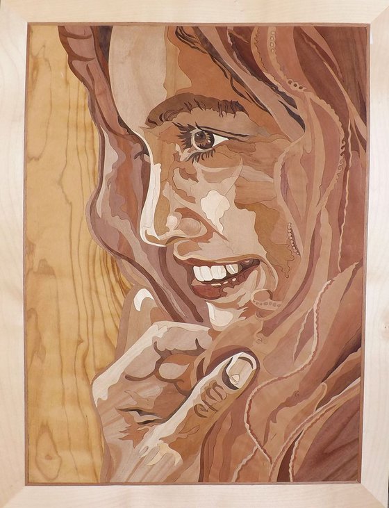 Marquetry work - Arabian girl - The smile of Muscat