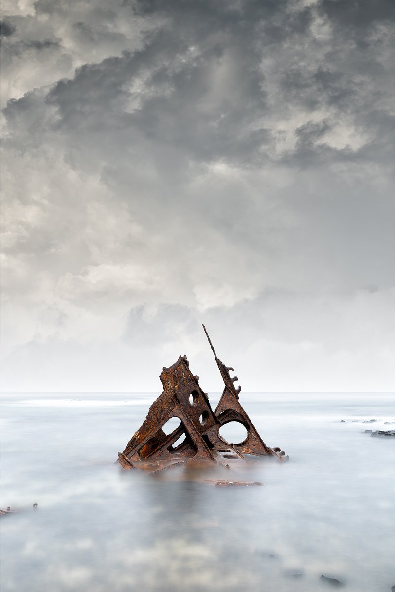 Photorealistic Landscape Photograph By Nick Psomiadis, 35 X 53", Coastal Chronicles, Original Artwork