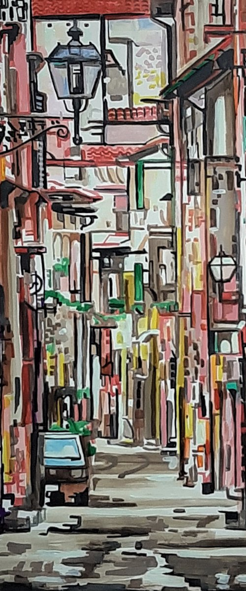 Mediterranean Street / 86 x 58 cm by Alexandra Djokic