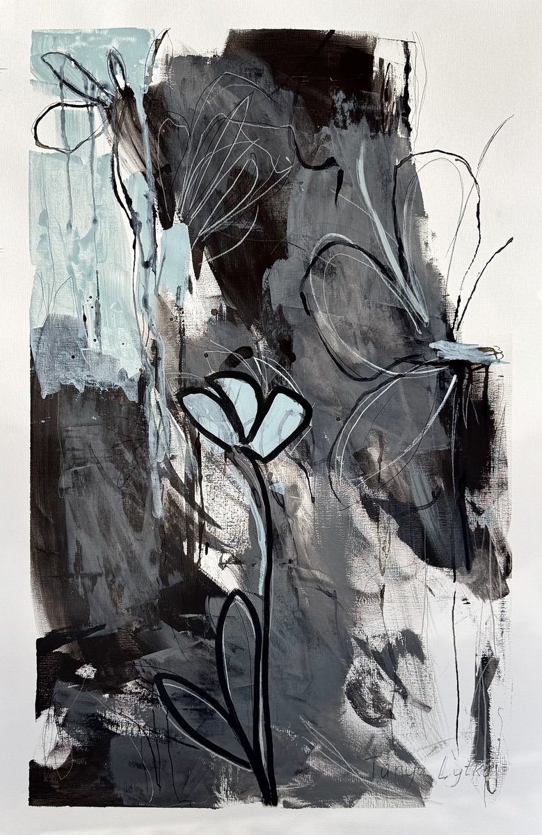 Abstract Acrylic Painting By Tanya Lytko, 26 X 39", - Reflections - ?, Original Artwork