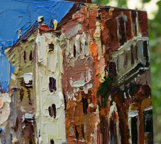 Venice. italian landscape- Original impasto landscape painting textured Oil painting Italy wall art