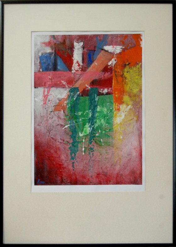 Abstract Variations # 82. Matted and framed.