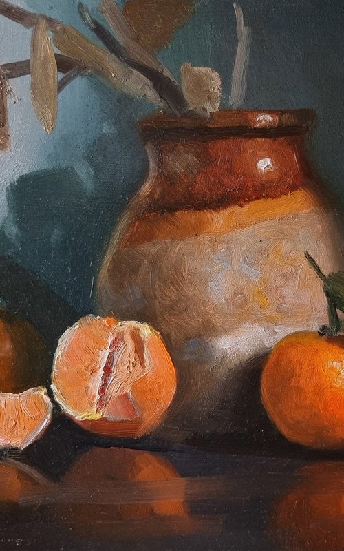 Clementines and a Pitcher by Pascal Giroud