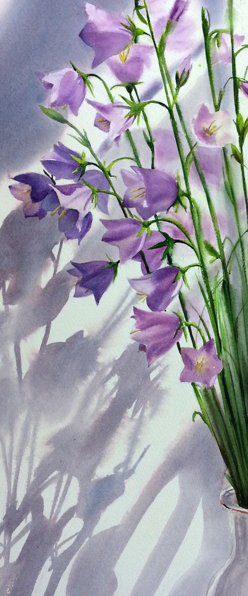 Bouquet of Field Bells - Вouqu by Olga Beliaeva Watercolour
