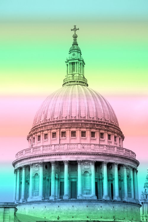 St Pauls Cathedral : Colourful 1/20 12X18 by Laura Fitzpatrick