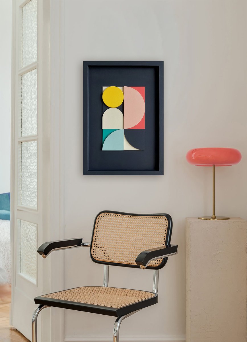 Geometric Relief , Solia By Liam Roberts, 12 X 16, Artwork For Sale On Artfinder
