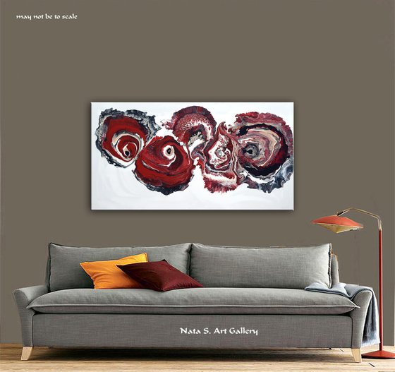 Red Melody -  Large Abstract Painting