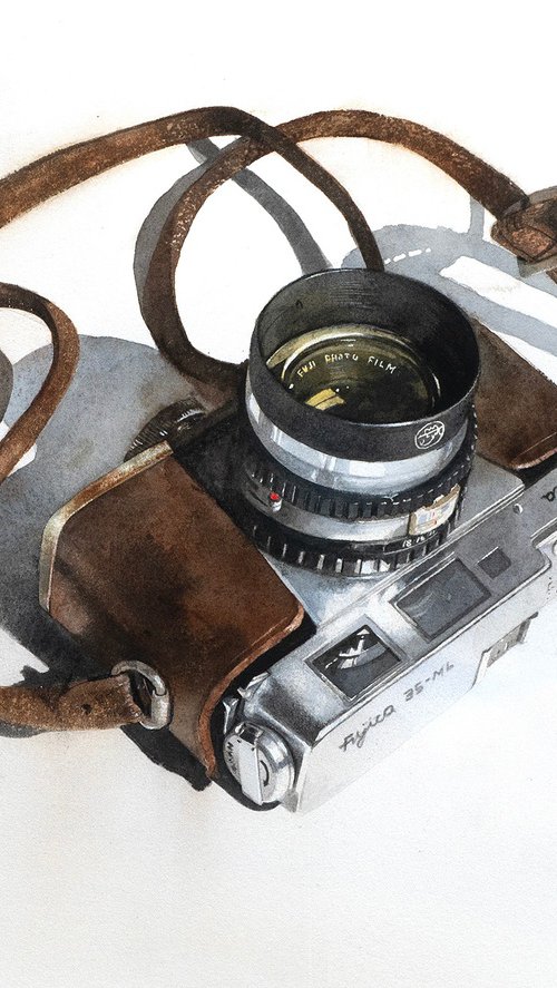 Vintage Fujica Camera with Leather Case by Masato Watanabe