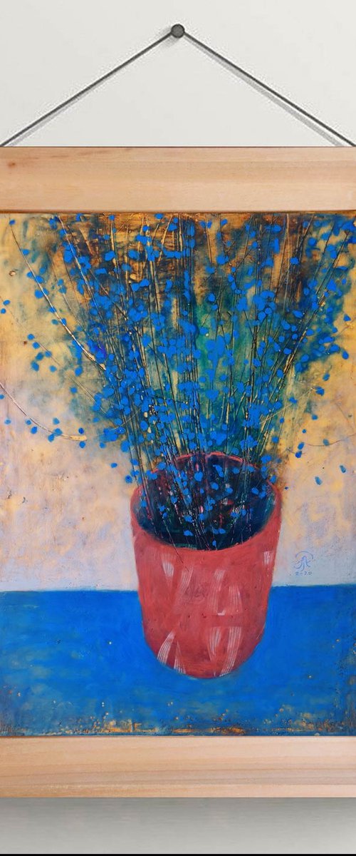 Soft Spoken - Framed Encaustic Artwork by Ayna Paisley