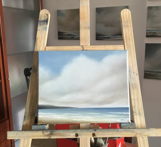 On The Far Side - Original Seascape Oil Painting on Stretched Canvas