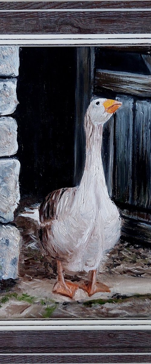 Courtyard Goose by Ira Whittaker