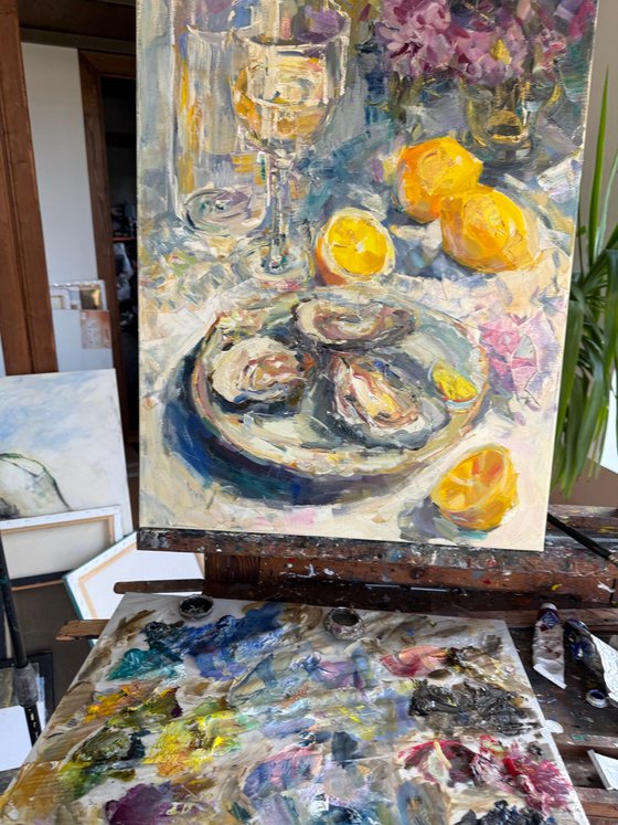 Still life with oysters