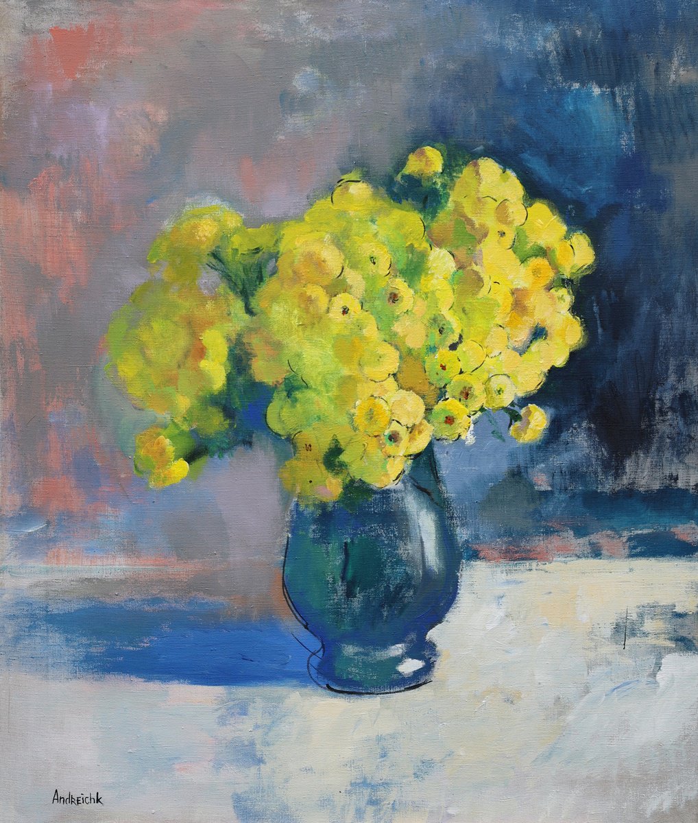  Chrysanthemums By Artem Andreichuk, 31 X 37, Artwork For Sale On Artfinder
